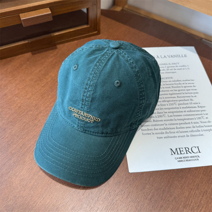 Men's Casual Embroidered Cotton Cap Bowlift