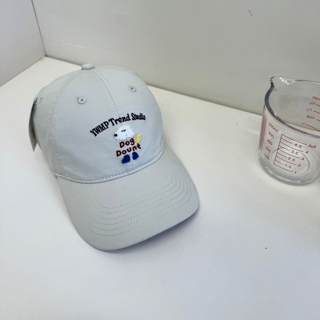 Unisex Embroidered Dog-Themed Baseball Cap Bowlift