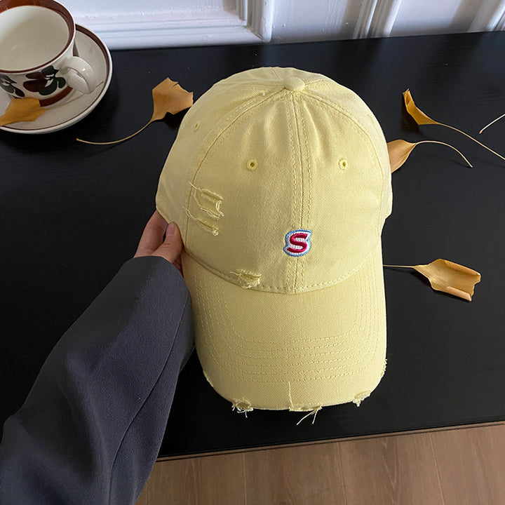 Unisex Distressed Embroidered Baseball Cap Bowlift