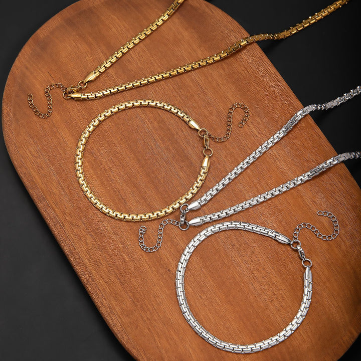 Stylish Chain Necklace Set Bowlift