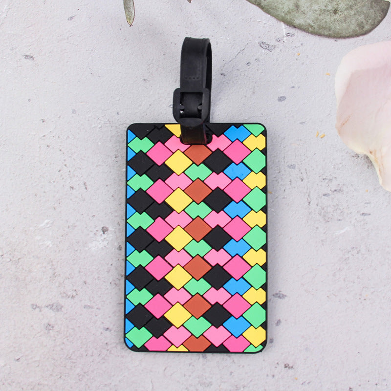 Geometric Pattern Luggage Tag Bowlift