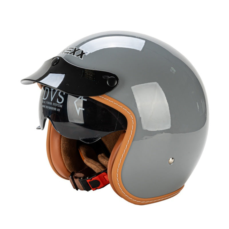 Classic Open-Face Motorcycle Helmet Bowlift