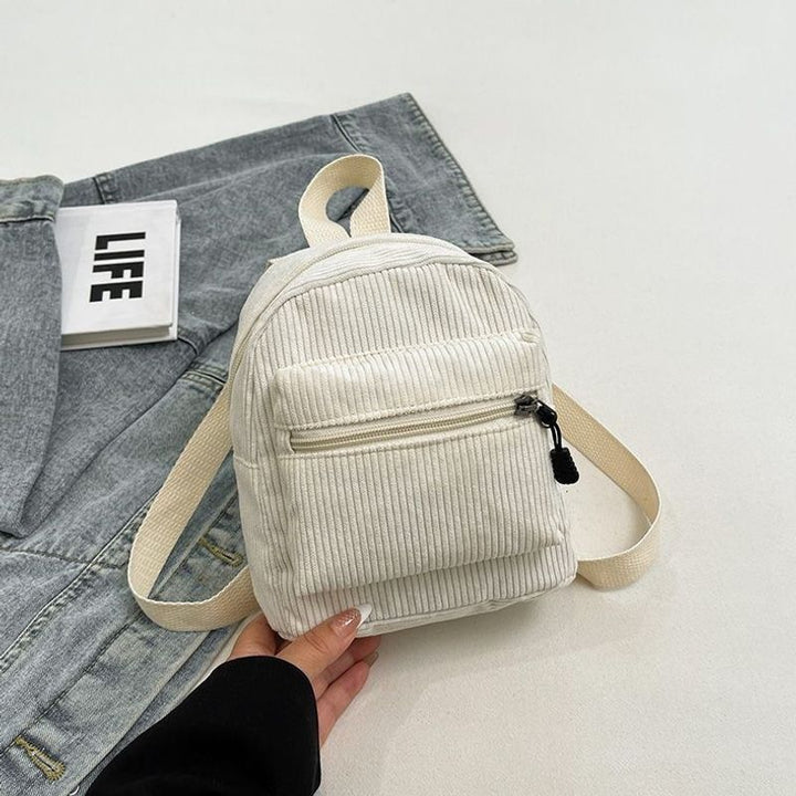 Compact Corduroy Mini Backpack Bowlift