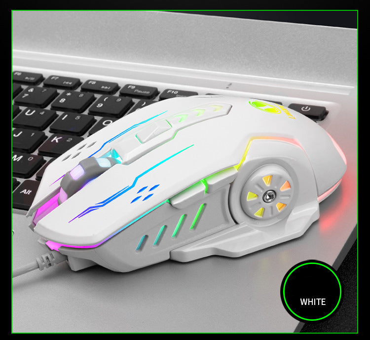 High-Precision RGB Gaming Mouse with Adjustable DPI Bowlift
