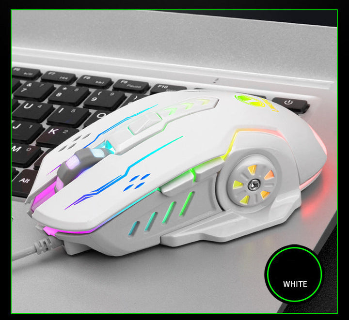 High-Precision RGB Gaming Mouse with Adjustable DPI Bowlift