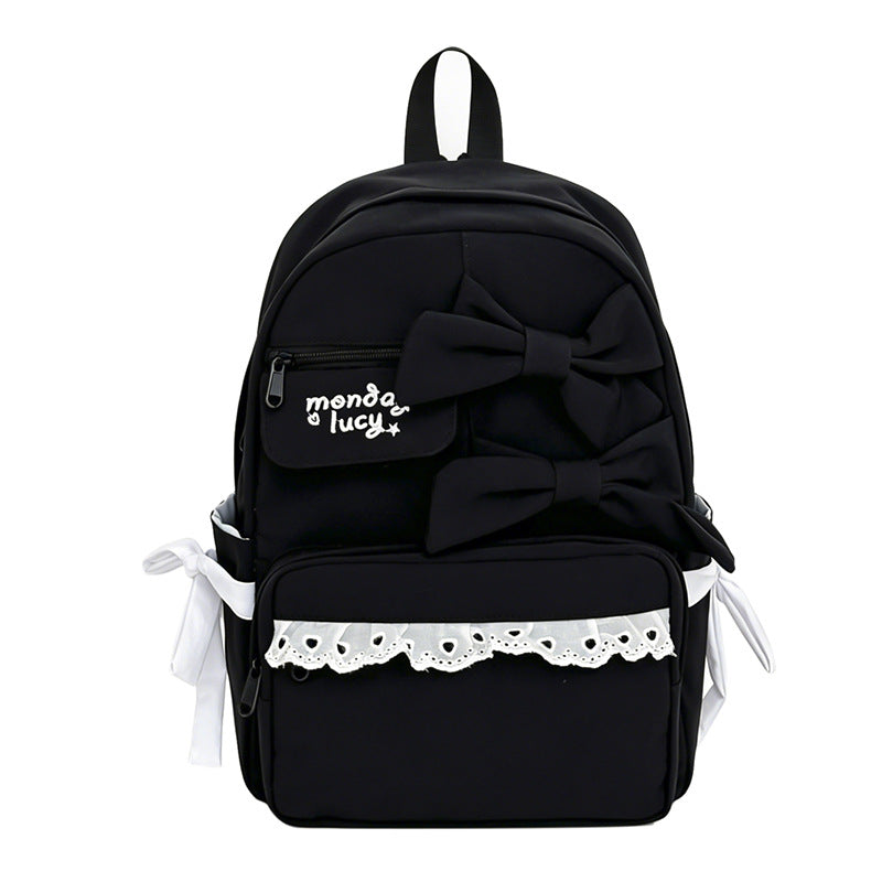 Cute Bow-Detail Backpack Bowlift