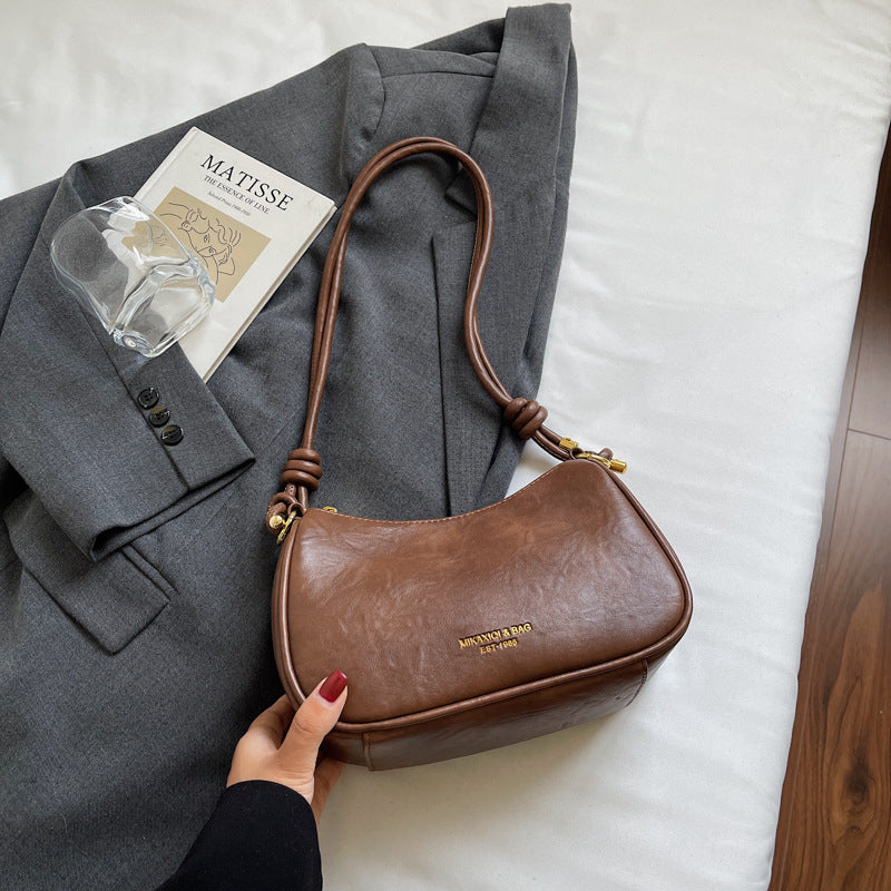 Chic Leather Shoulder Bag Bowlift