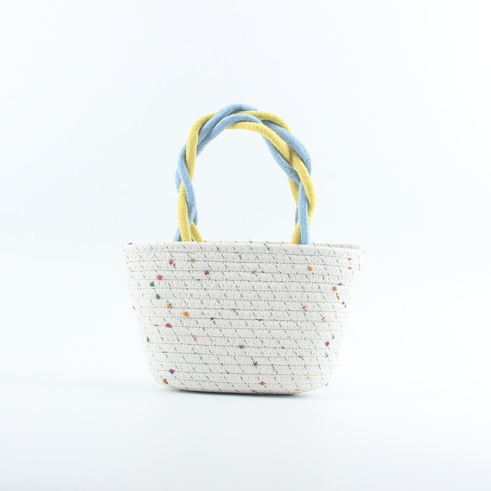 Fashionable straw bag with colorful accents Bowlift