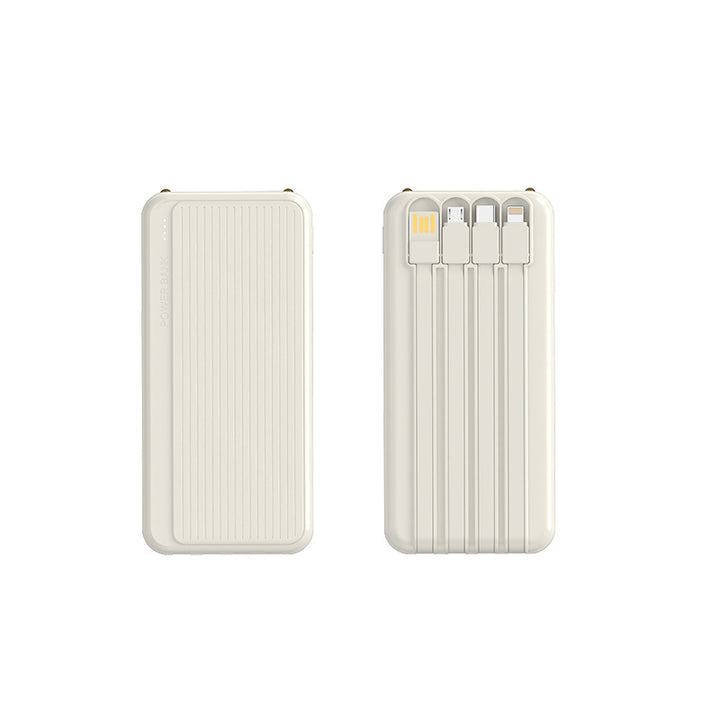 Powerbank with Integrated Charging Cables and High-Speed Charging Function Bowlift