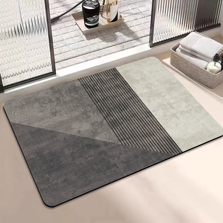 Geometric Pattern Textured Bath Mat Bowlift