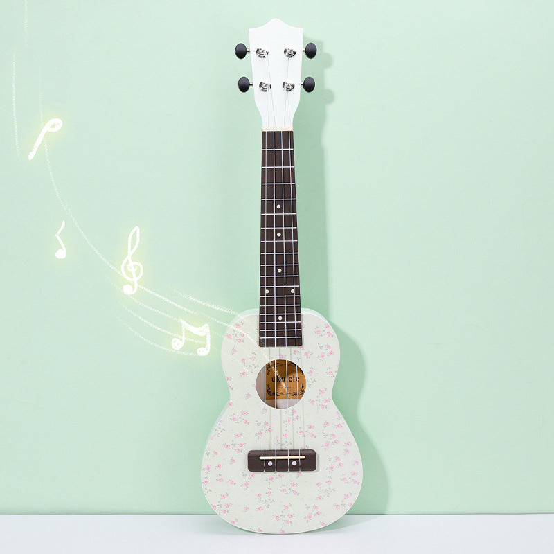 Floral Patterned Ukulele Bowlift