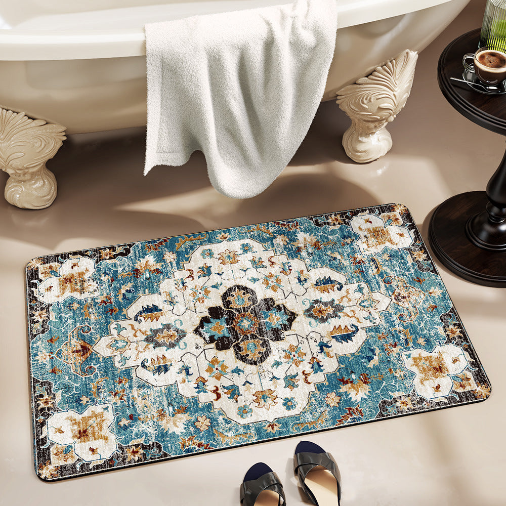 Luxurious Floral Pattern Bath Mat Bowlift
