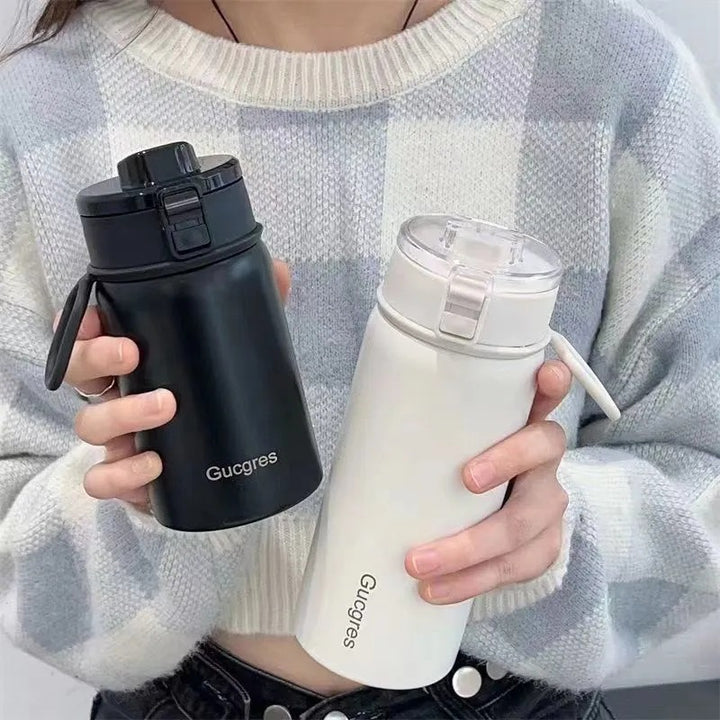 Women's vacuum flask with practical flip top and ergonomic design Bowlift