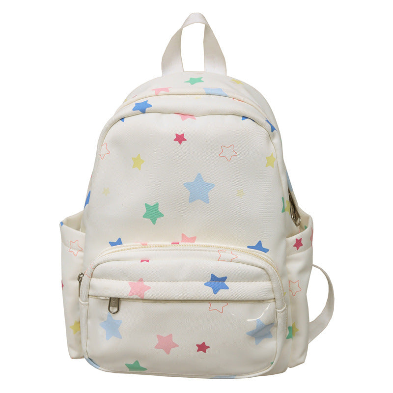 Star-Print Multi-Pocket Backpack Bowlift