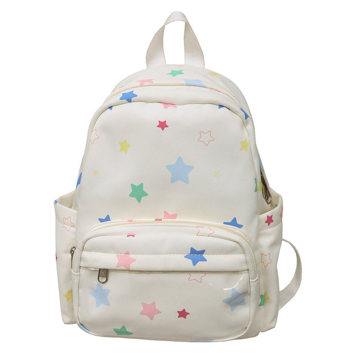 Star-Print Multi-Pocket Backpack Bowlift
