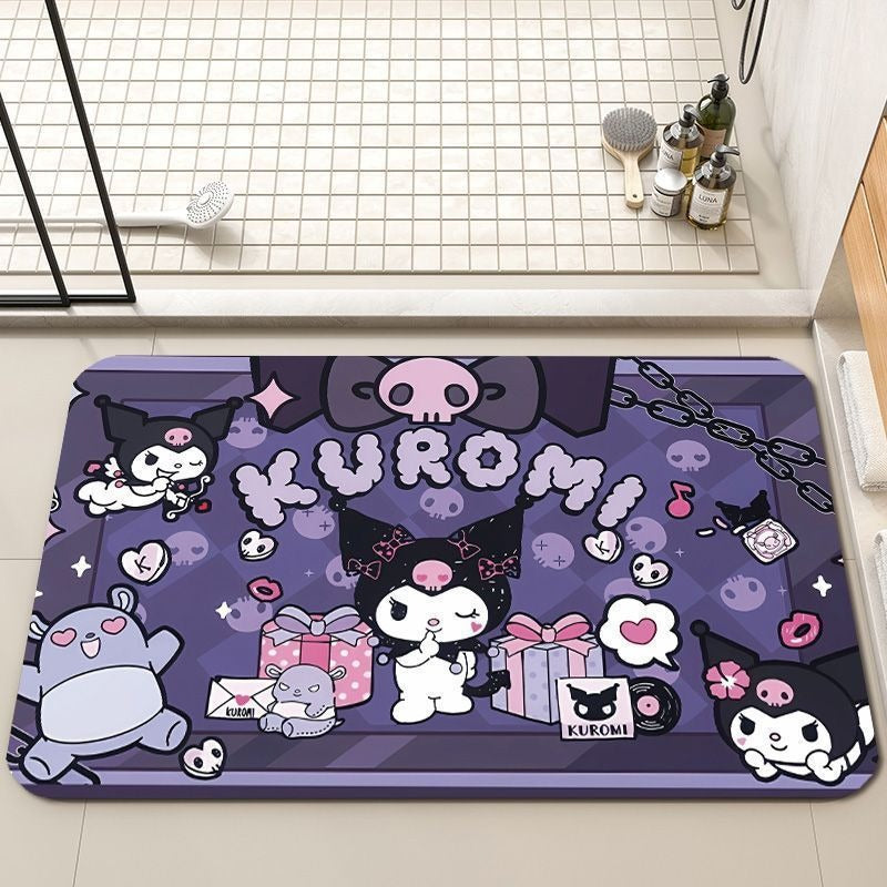 Playful Cartoon-Themed Bath Mat Bowlift