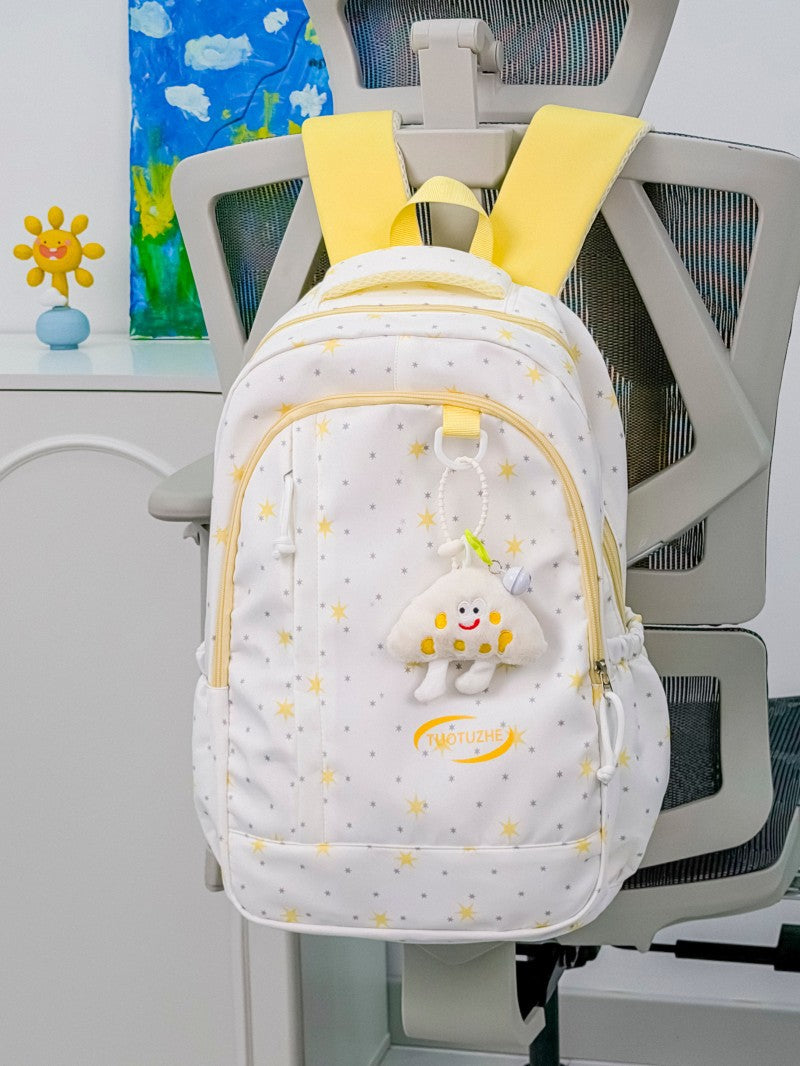 Star-Patterned School Backpack Bowlift