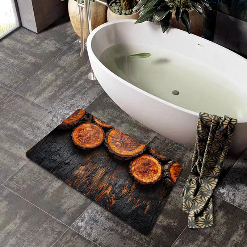 Natural Wood Grain Bath Mat Bowlift
