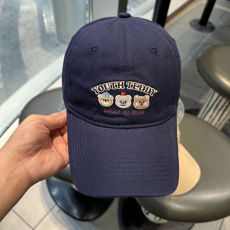 Unisex Embroidered Character Cap Bowlift