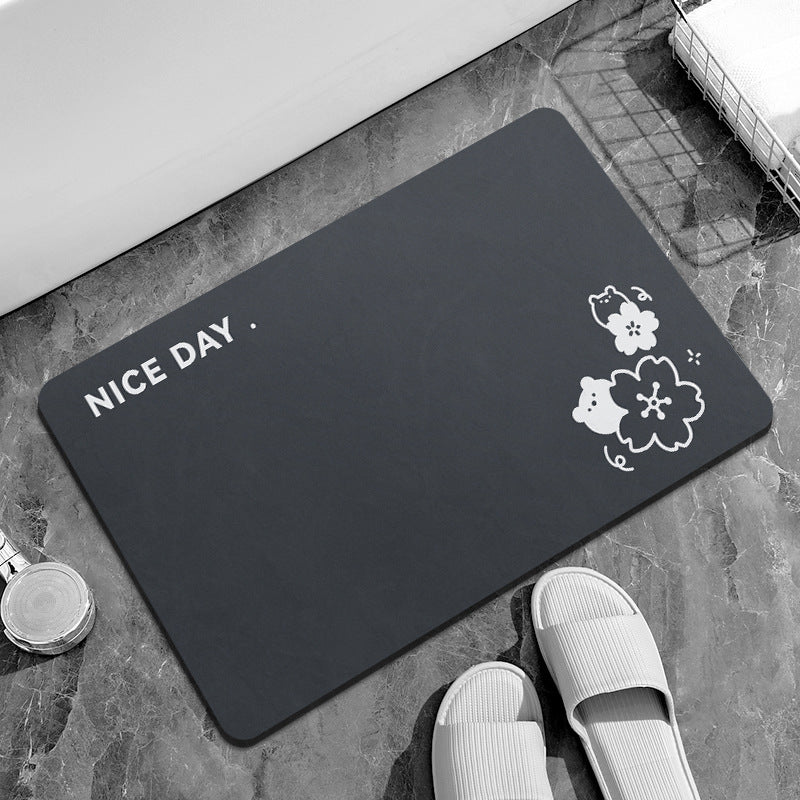 Playful Cat-Themed Bath Mat