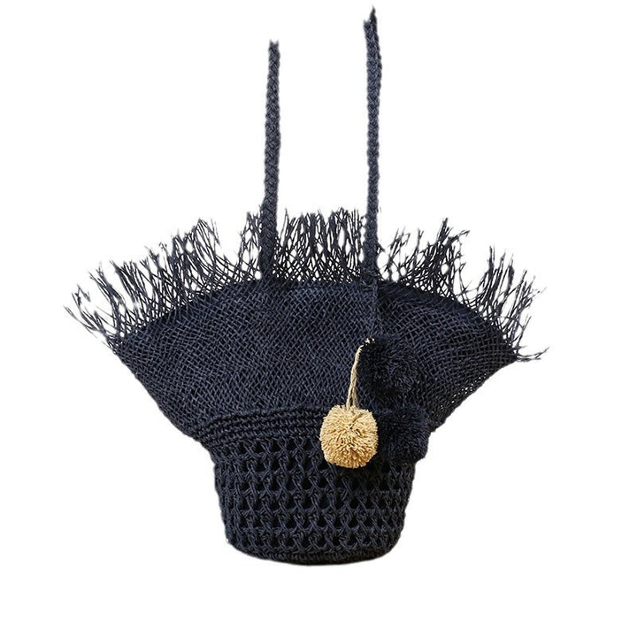 Elegant Basket Bag with Fringed Design Bowlift