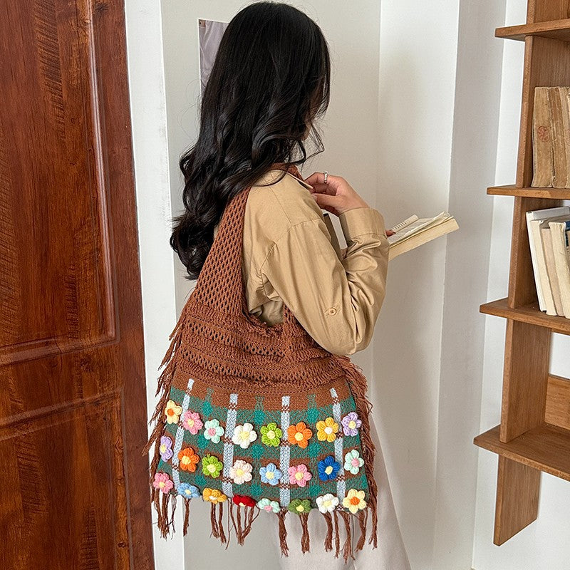 Handcrafted Floral Crochet Tote Bowlift