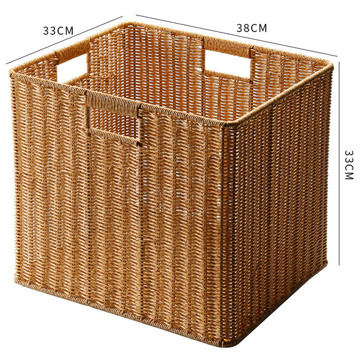 Handcrafted Rectangular Wicker Storage Bin Bowlift