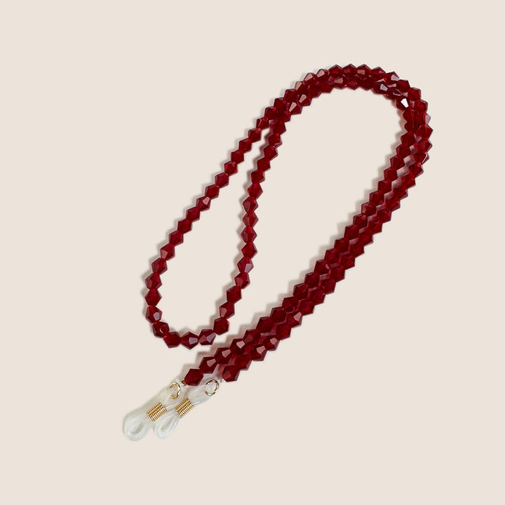 Beaded Eyewear Chain with Clear Tips Bowlift