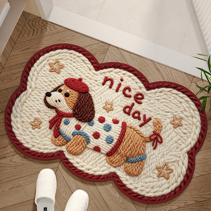 Adorable Dog-Themed Area Mat Bowlift