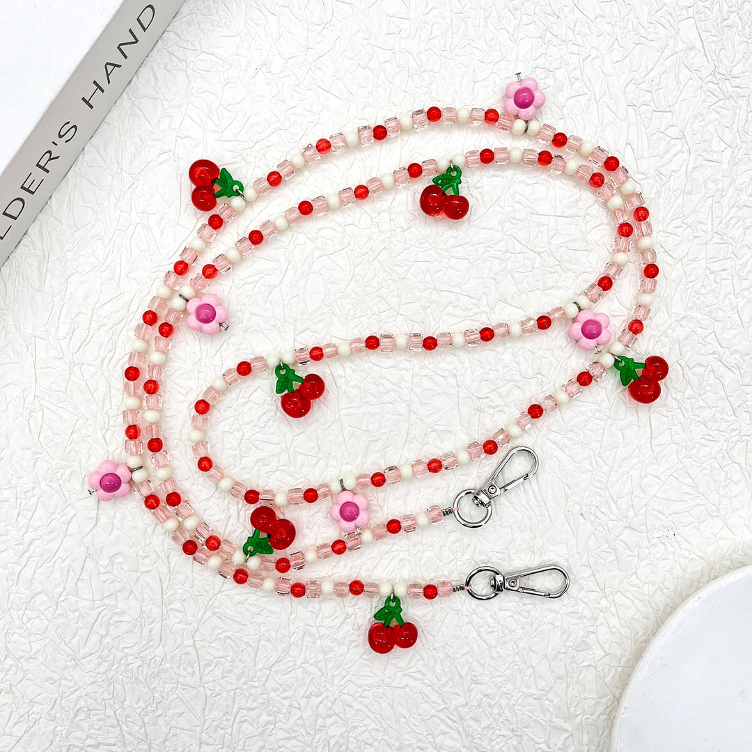 Beaded Eyewear Chain with Stylish Checker Design Bowlift