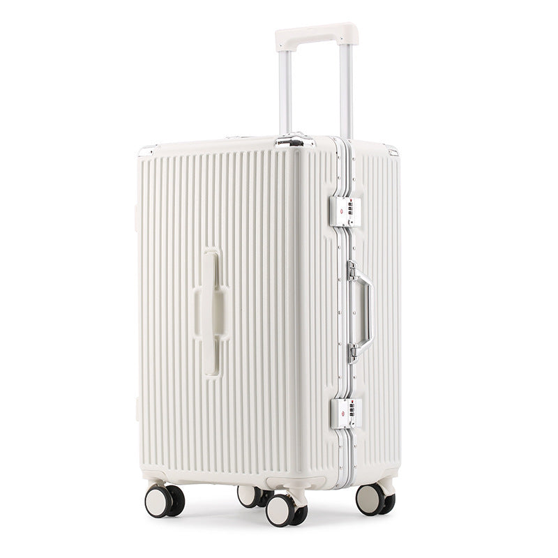 Unisex Stylish High-Impact Ribbed Hardshell Suitcase Bowlift