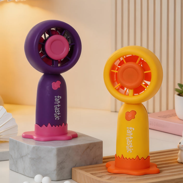 Ladies portable hand fan with playful design Bowlift