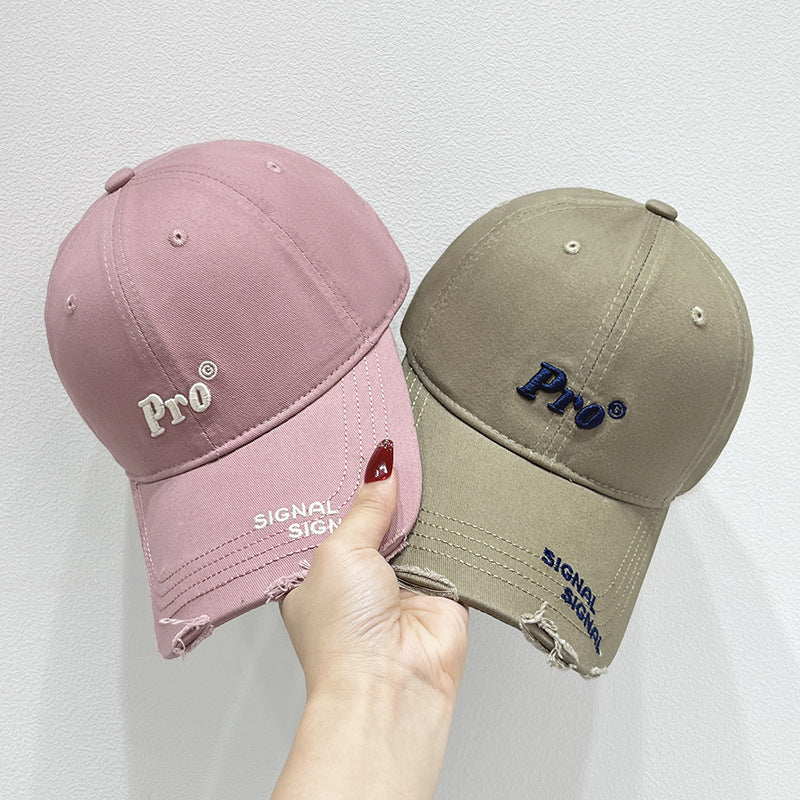 Women's Casual Distressed Baseball Cap Bowlift