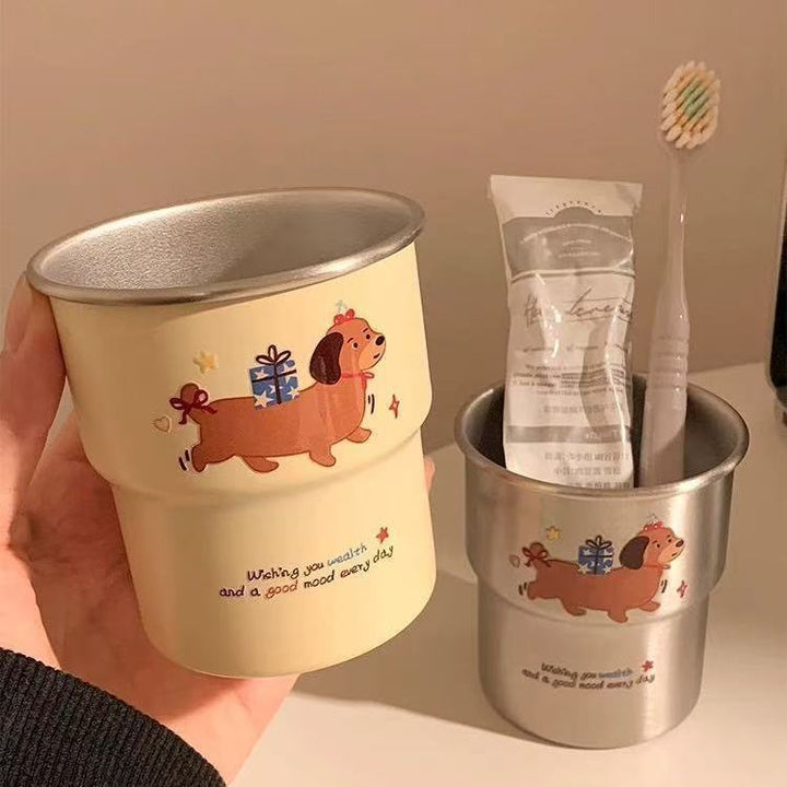 Toothbrush holder with cheerful dog design Bowlift