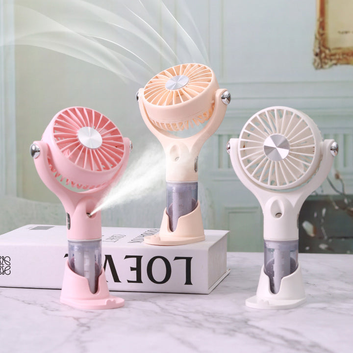 Unisex Portable Fog Fan with USB Charging Function and Flexible Tilt Mechanism Bowlift