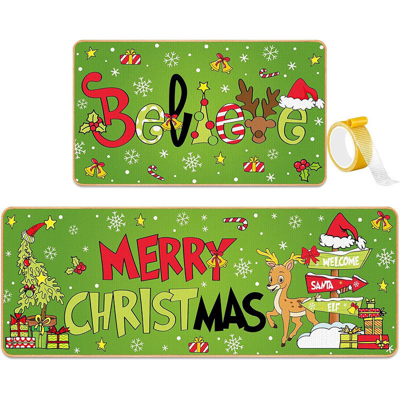 Festive Christmas Kitchen Mat Set Bowlift