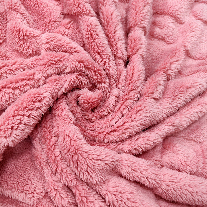 Ladies Cozy Microfiber Quick Change Blanket in Modern Checkered Pattern Bowlift