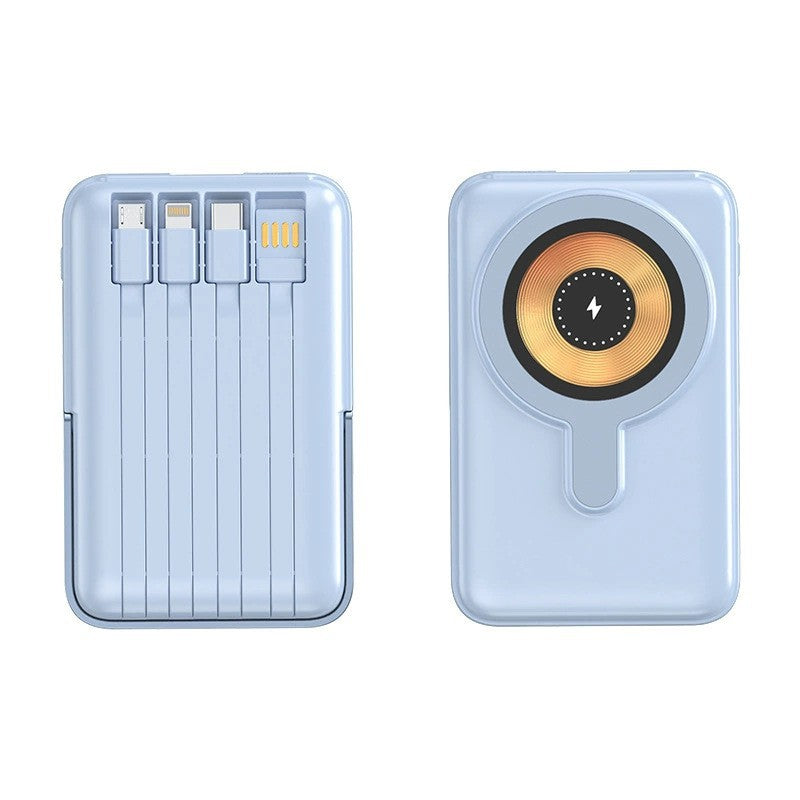 Portable power bank with multifunctional charging cables Bowlift