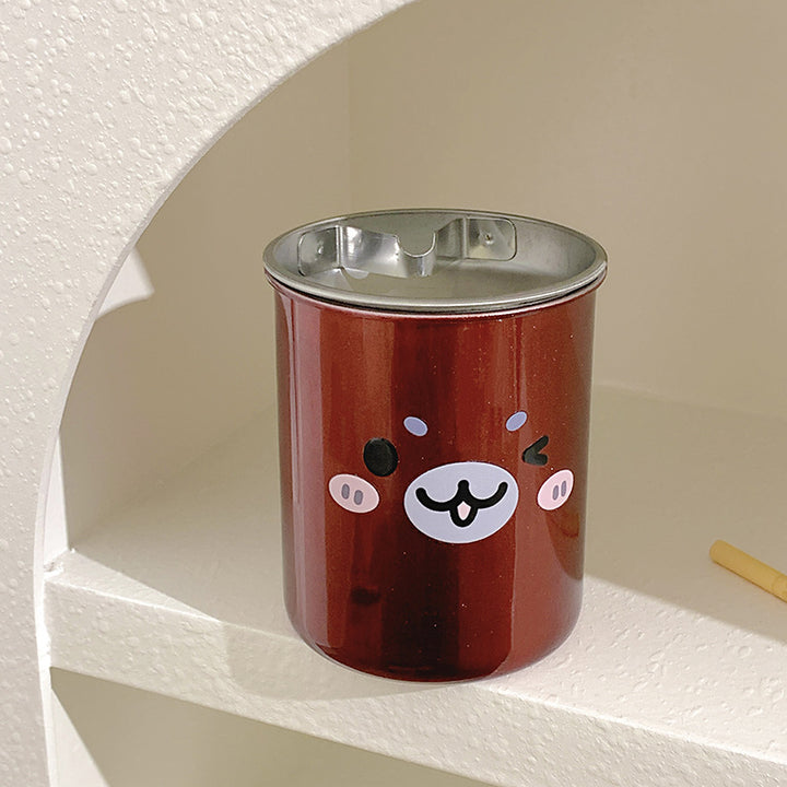 Multifunctional drinking container with cute animal face Bowlift