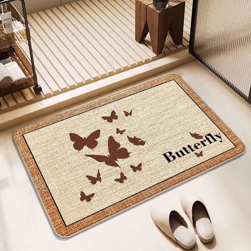 Butterfly-Inspired Decorative Bath Mat Bowlift