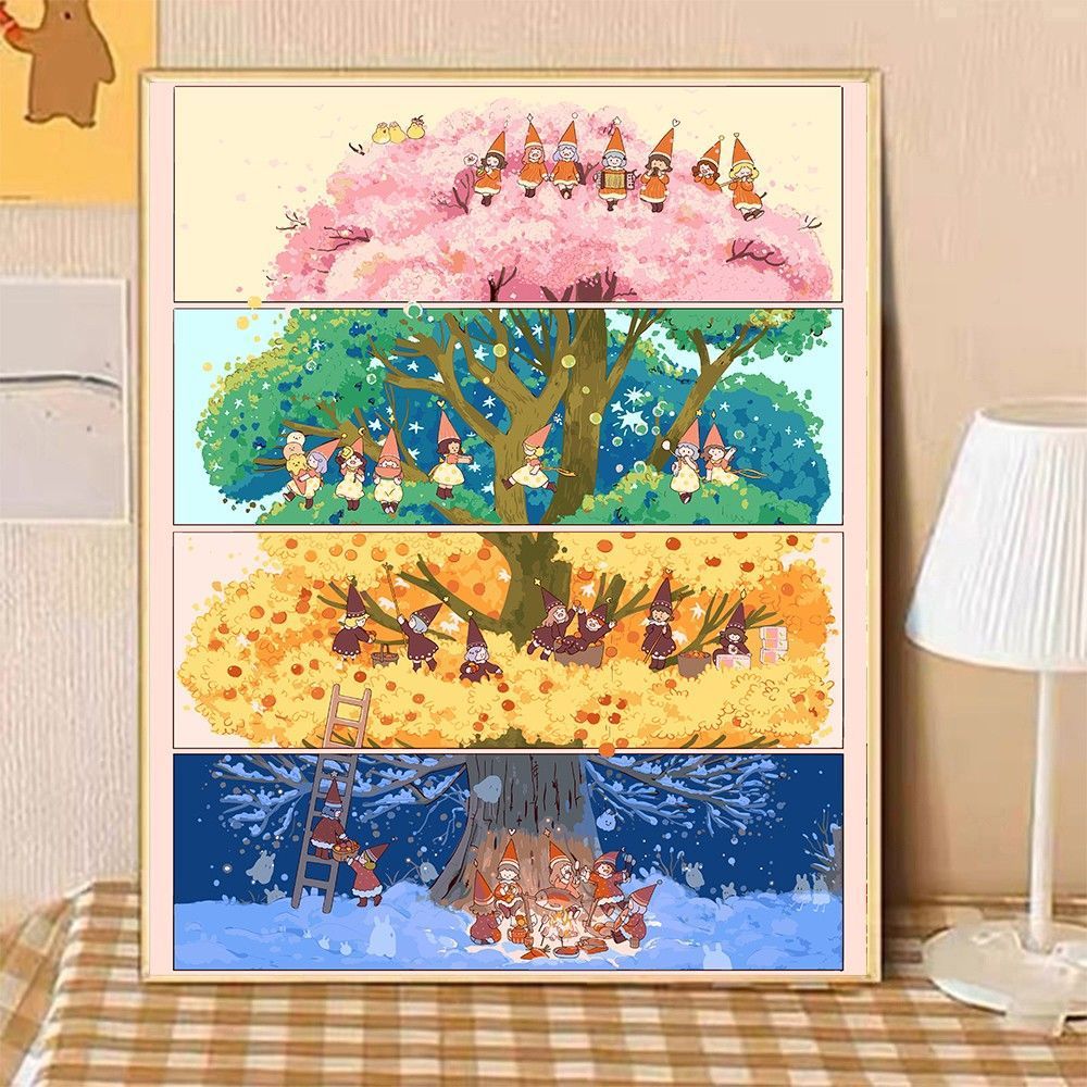 Cozy Home Illustration Canvas Art Bowlift