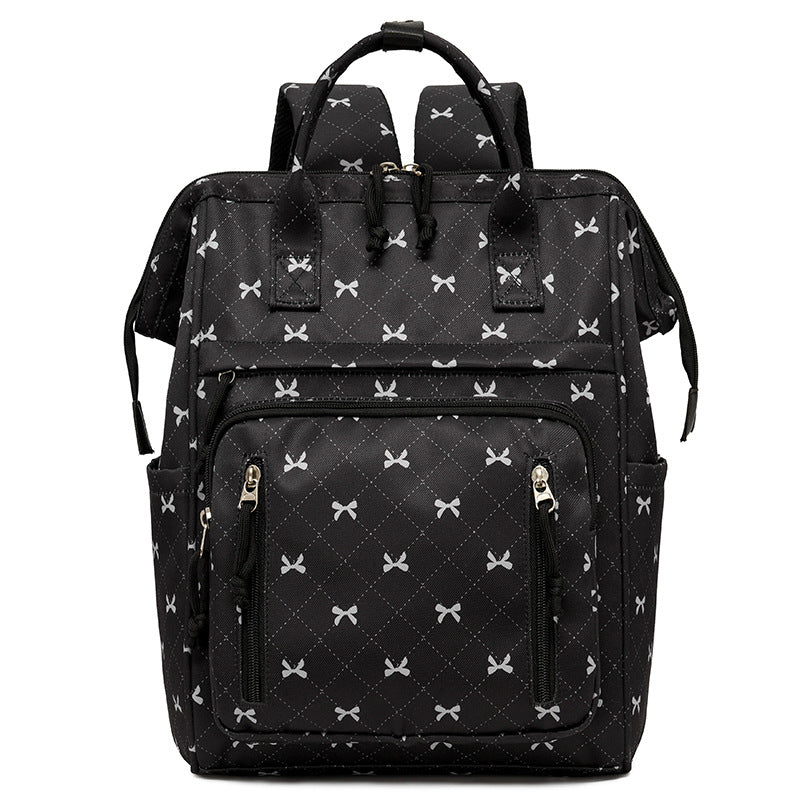 Stylish Bow-Printed Backpack Bowlift