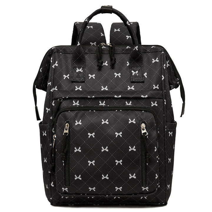 Stylish Bow-Printed Backpack Bowlift