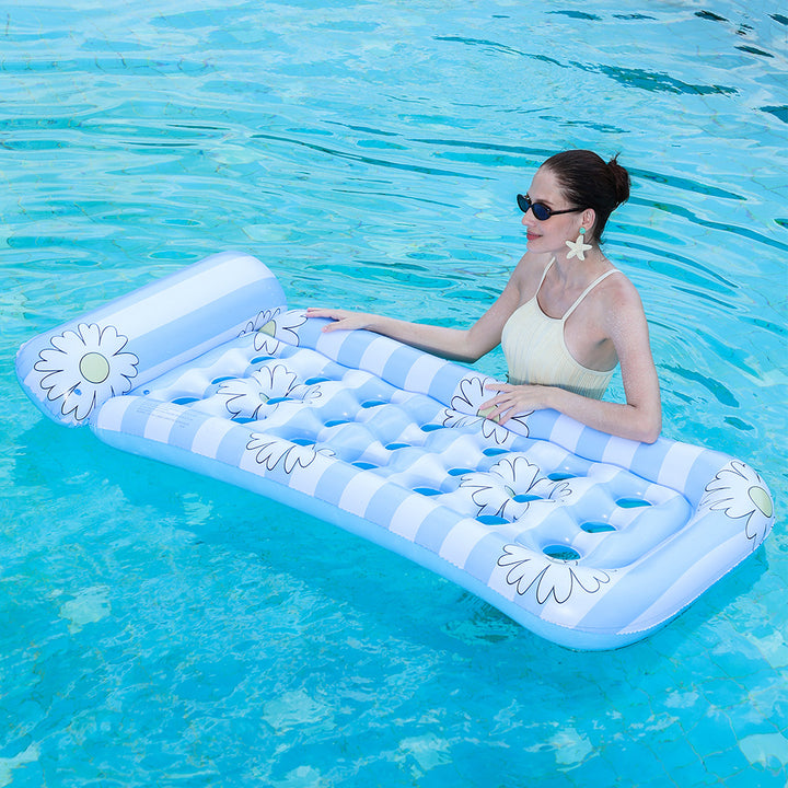 Women's Inflatable Lounger with Flower Design Bowlift