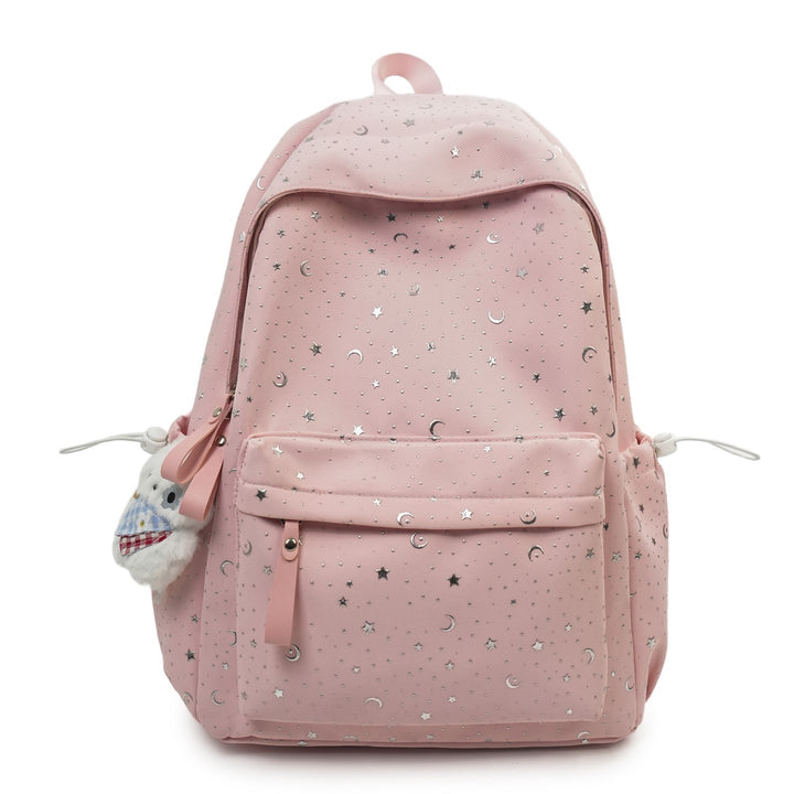 Backpack with Sparkling Stars and Modern Details Bowlift