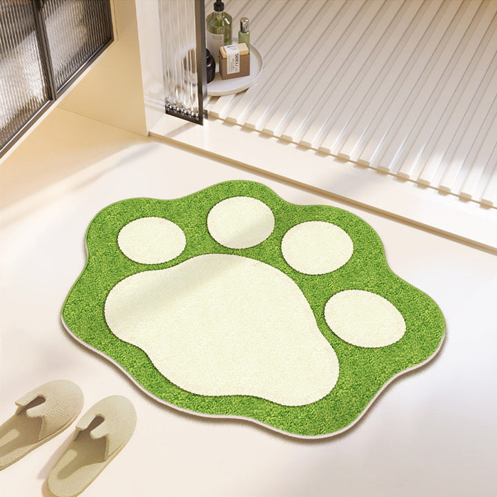 Fun Paw Print Bath Mat Bowlift