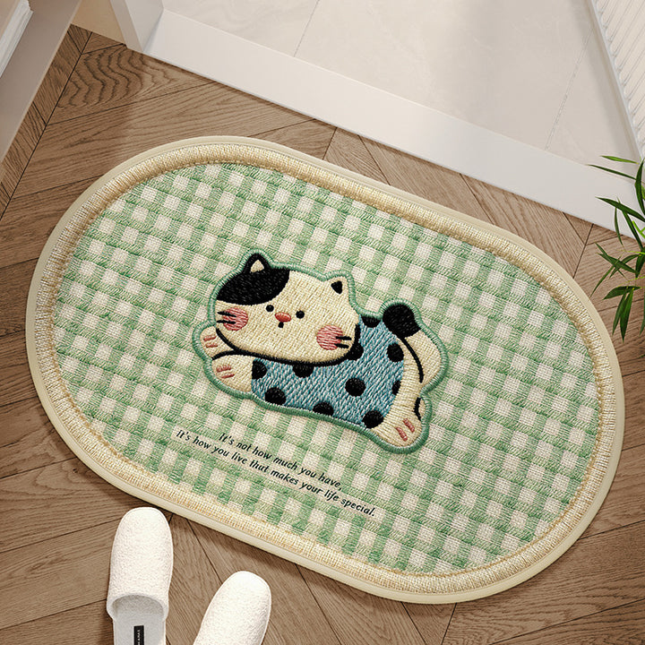 Cute Cat-Themed Decorative Bath Mat Bowlift