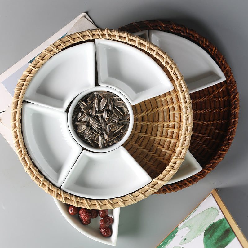 Multi-Compartment Serving Platter Bowlift