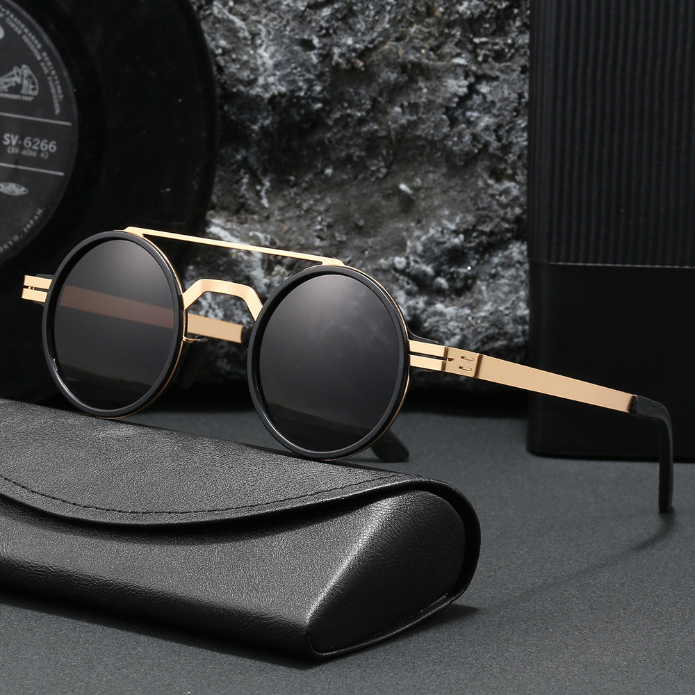 Ladies fashionable round sunglasses with minimalist design Bowlift