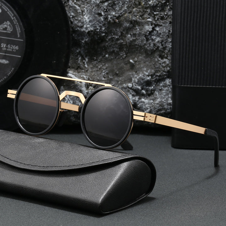 Ladies fashionable round sunglasses with minimalist design Bowlift
